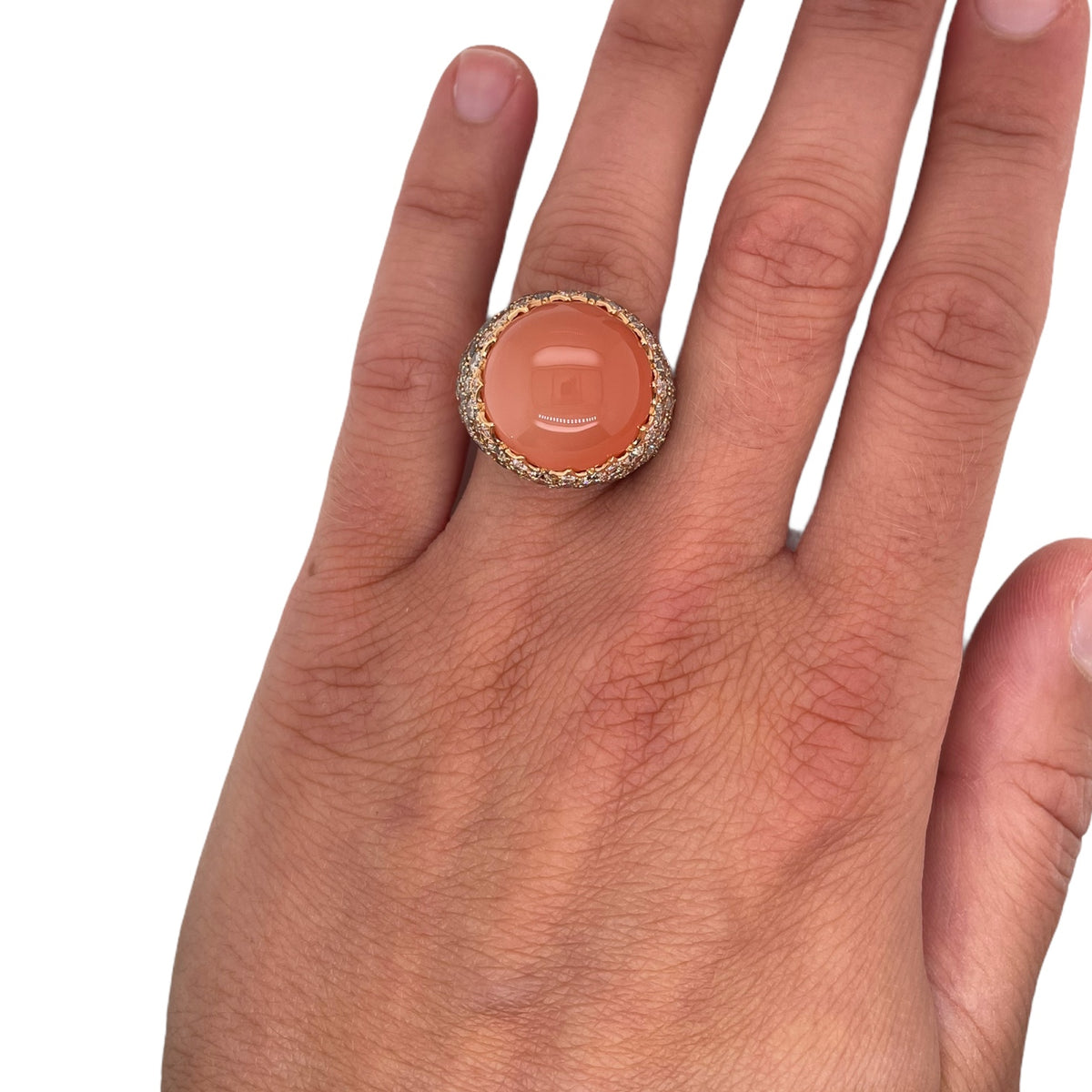 Orange Moonstone Cocktail Ring – Pico Jewelry