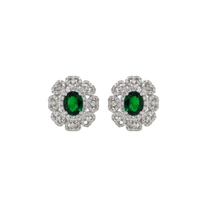 Tsavorite & Diamond Lace Earring