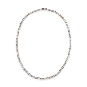 Straight Row Diamond Tennis Necklace