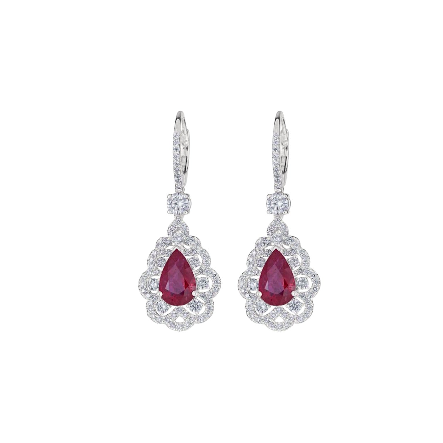 Ruby & Diamond Earring