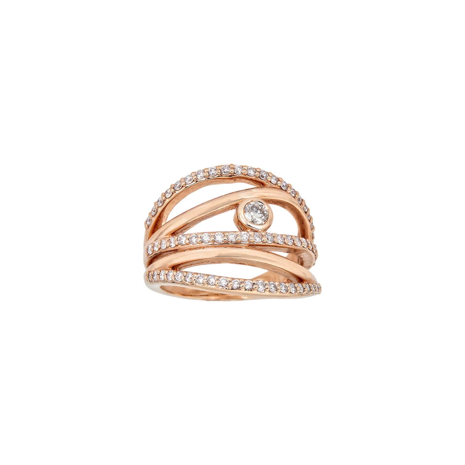 Diamond Wave Ring