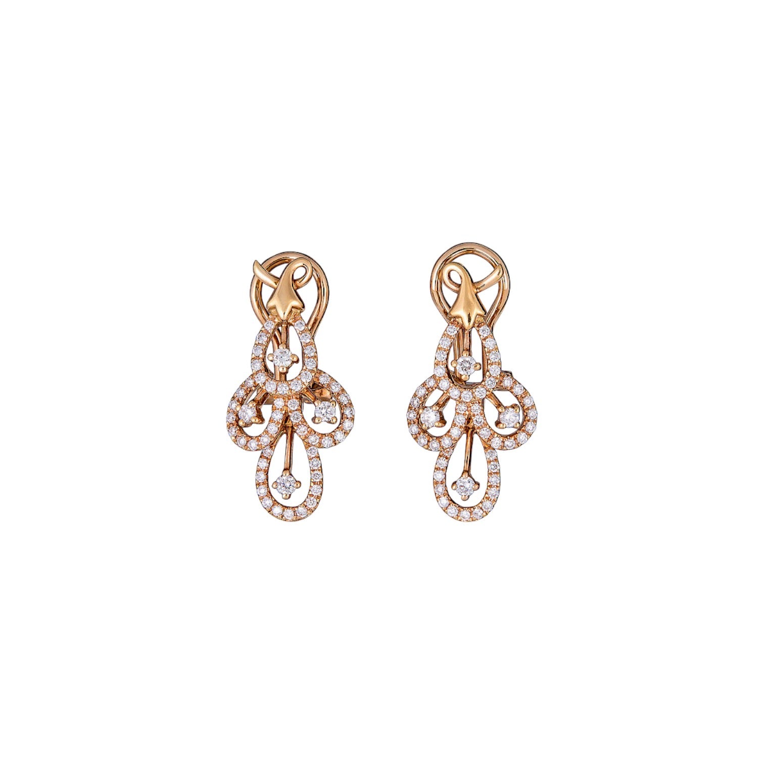 Rose Gold & Diamond Earring