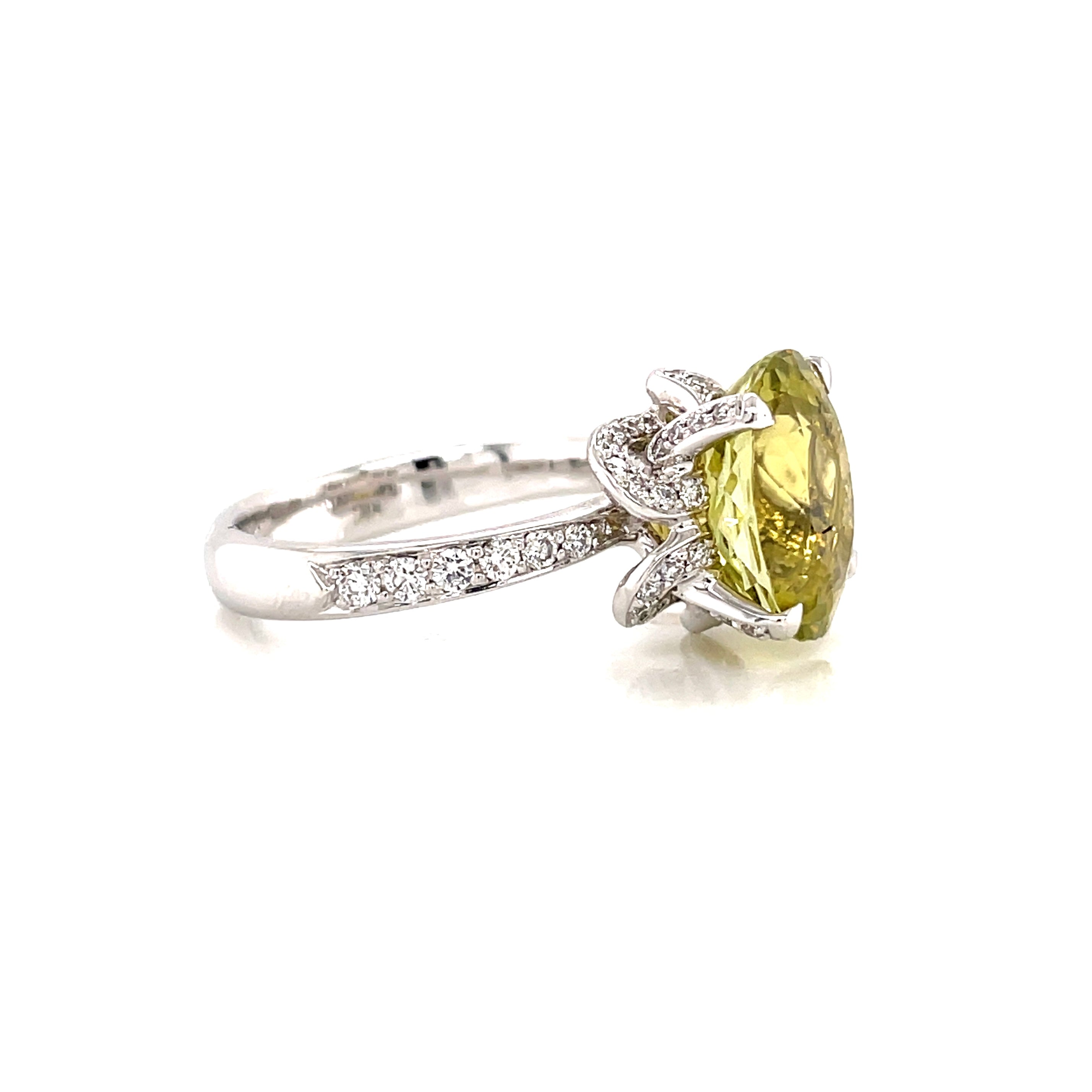 Yellow Sapphire 4.0ct Emerald Cut Three Stone Engagement Ring from Black  Diamonds New York