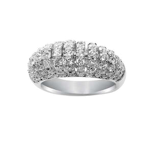 Medium Domed Diamond Ring