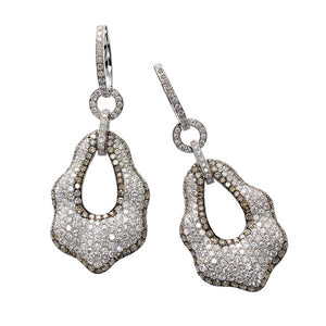 Pave Diamond Drop Earring
