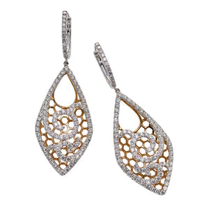 Honey Comb Diamond Earrings