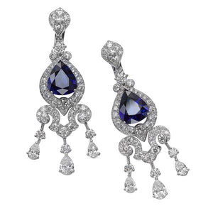 Chandelier Sapphire Earrings