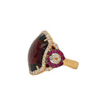 Load image into Gallery viewer, Large Garnet &amp; Diamond Cocktail Ring
