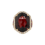 Load image into Gallery viewer, Large Garnet &amp; Diamond Cocktail Ring
