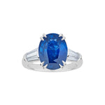Load image into Gallery viewer, Oval &amp; Baguette Sapphire Ring
