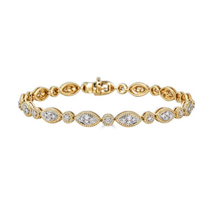 Marquise Shape Diamond Bracelet