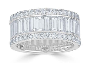 Wide Baguette Eternity Band