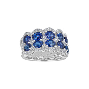 Two Row Sapphire Ring