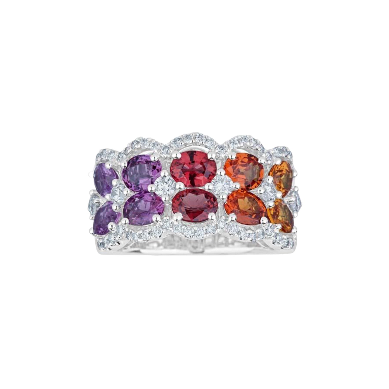 Multi-Color Sapphire Rainbow Ring