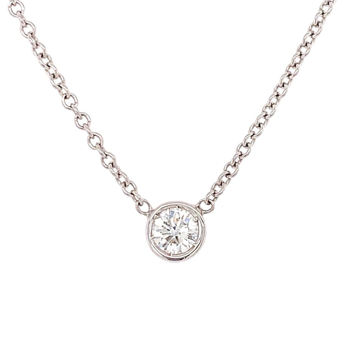 White Gold Diamond Bezel Pendant – Pico Jewelry