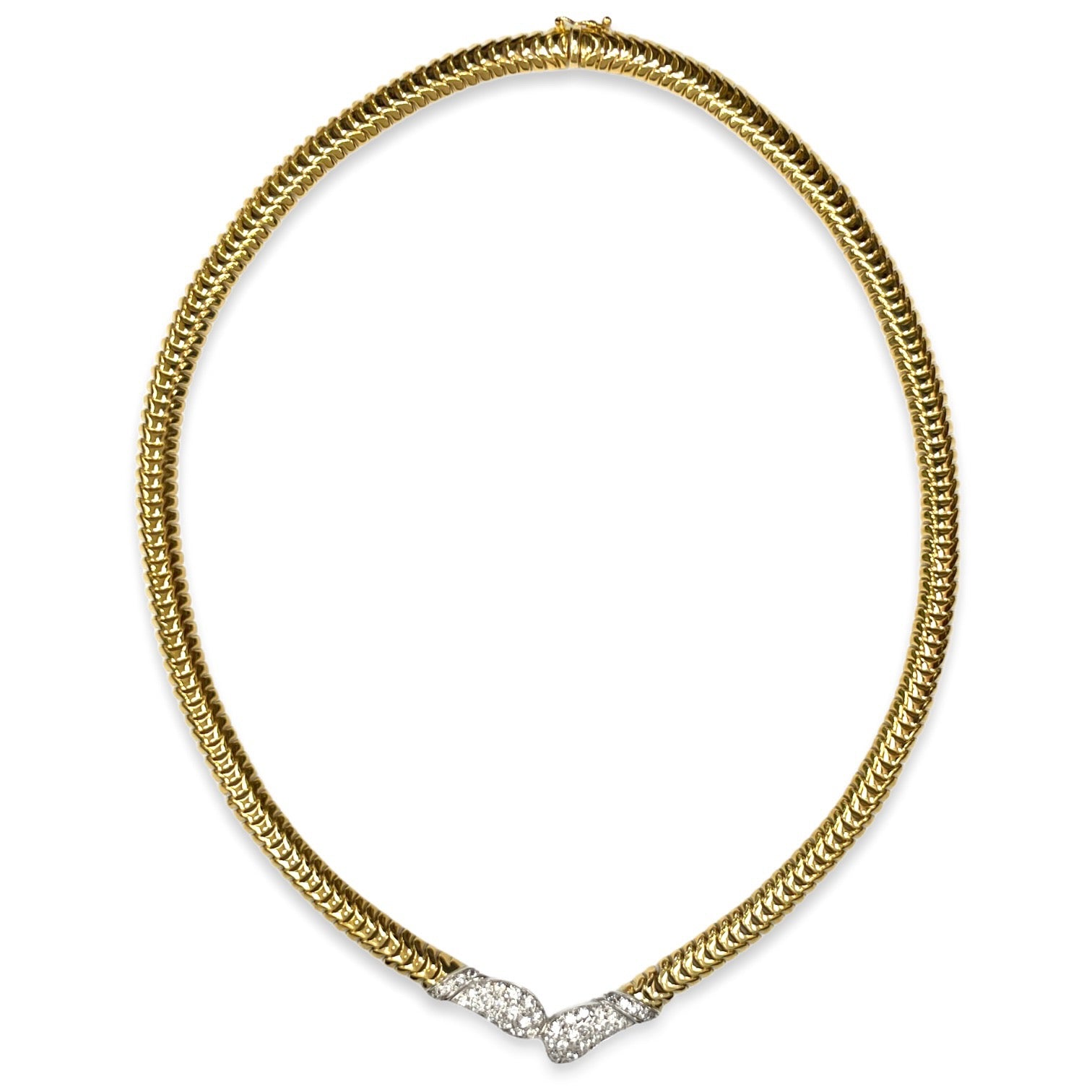 Gold & Diamond ByPass Necklace
