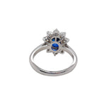 Load image into Gallery viewer, Sapphire &amp; Diamond Halo Cluster Ring

