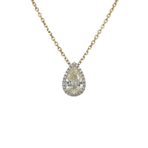 Pear Shape Diamond Halo Pendant