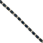 Load image into Gallery viewer, Oval Sapphire &amp; Diamond Bracelet in Yellow Gold
