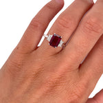 Load image into Gallery viewer, Ruby &amp; Diamond Three Stone Ring
